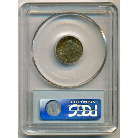 1958 D Roosevelt Dime MS66 FB PCGS Copper Color - Picture 2 of 4